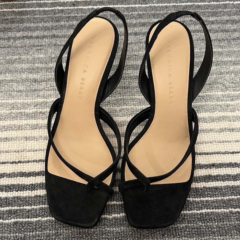Veronica Beard Black Strappy Heels